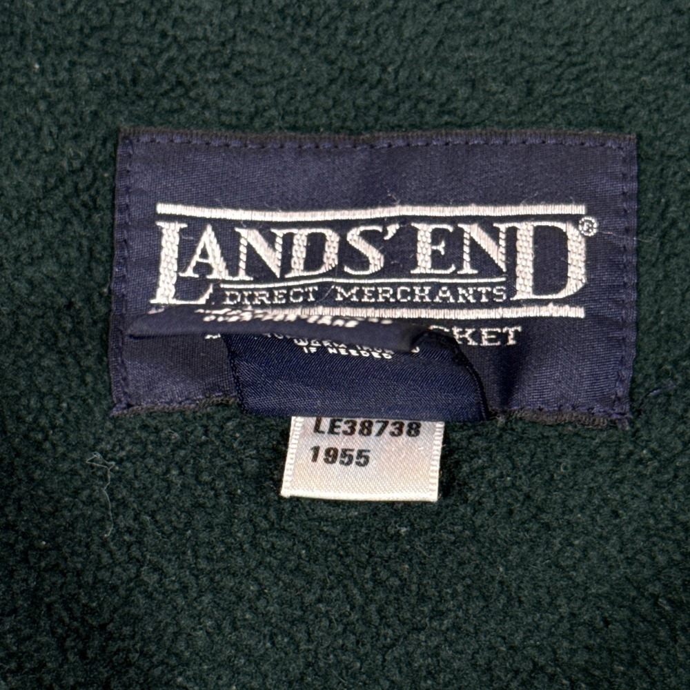 Lands End Classic Squall Bomber Jacket Women L Fleece Lined Polartec Vintage 90s - Picture 13 of 14